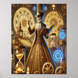 Steampunk Poster 24, O Professor Viajante