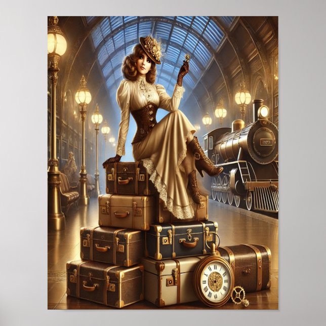 Steampunk Poster 31, A Heiress Do Carrinho De Baga (Frente)