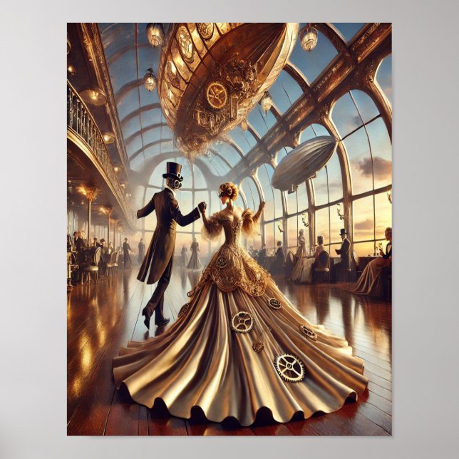 Steampunk Poster 50 The Airship Ballroom Queen (Frente)