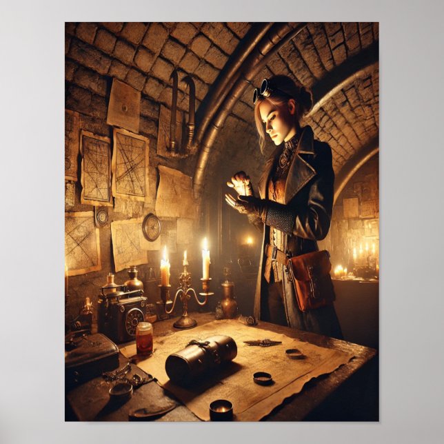 Steampunk Poster 58 O Courier de resistência à cob (Frente)