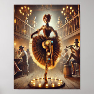 Steampunk Poster 61 O Dançarino Saloon Clockwork