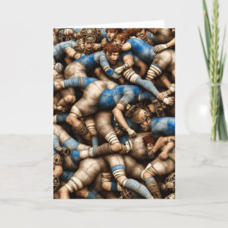 Steampunk Rugby - Cartão de Saudação do Rugby