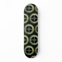 Steampunk Rusty Clockwork Gears Skateboard