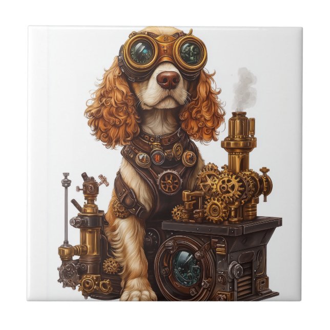 Steampunk Spaniel � Inventor de Cães Vitoriano (Frente)