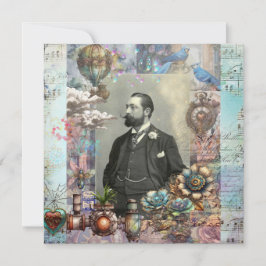 Steampunk Victorian Man e seu sonho Obrigado