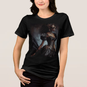 Steampunk Vintage Victorian Lady Black Raven