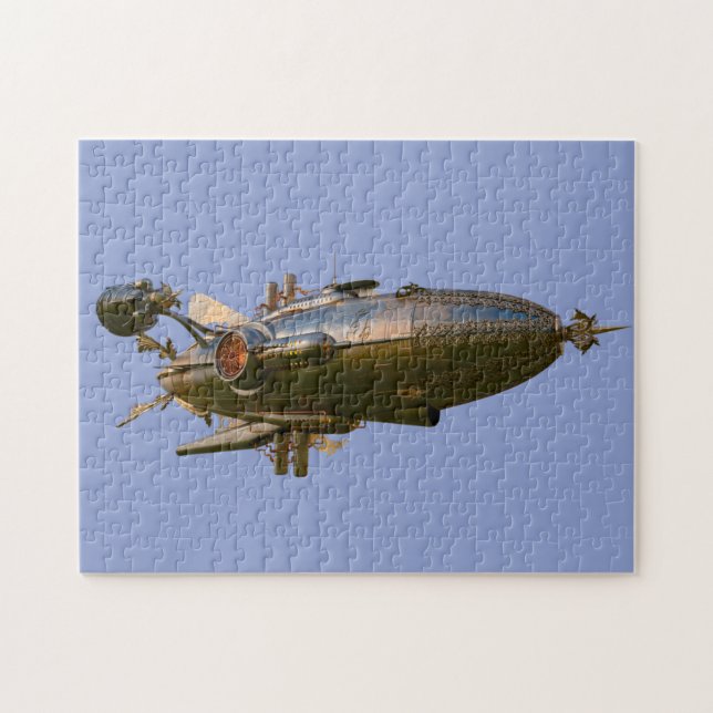STEAMPUNK ZEPPELIN BLIMP JIGSAW QUEBRA-CABEÇA (Horizontal)