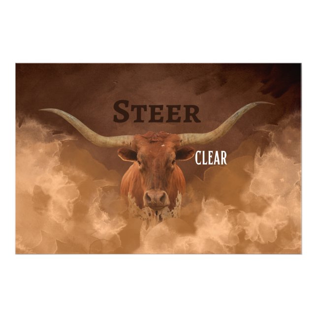 'Steer Clear' Fotografia Wall Art (Frente)