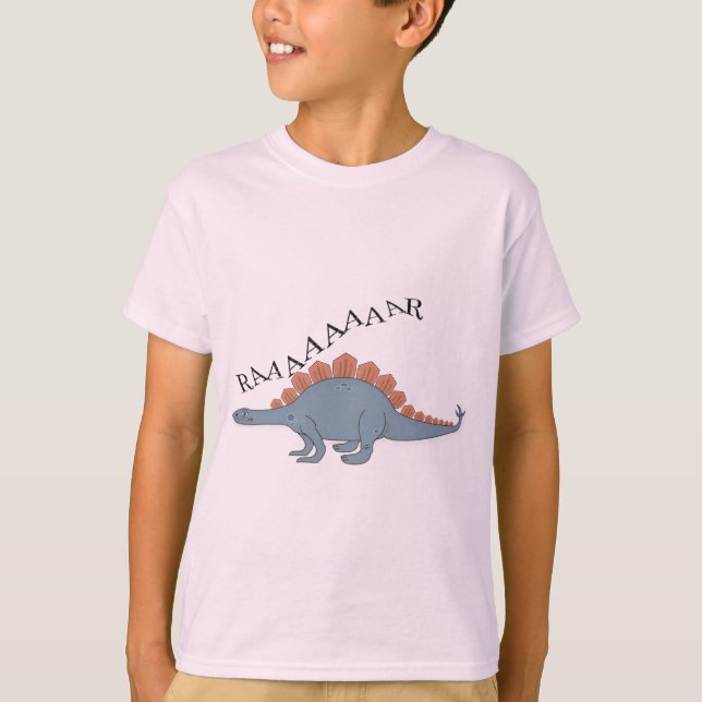 Stegosaurus - Camiseta Básica Infantil (Frente)
