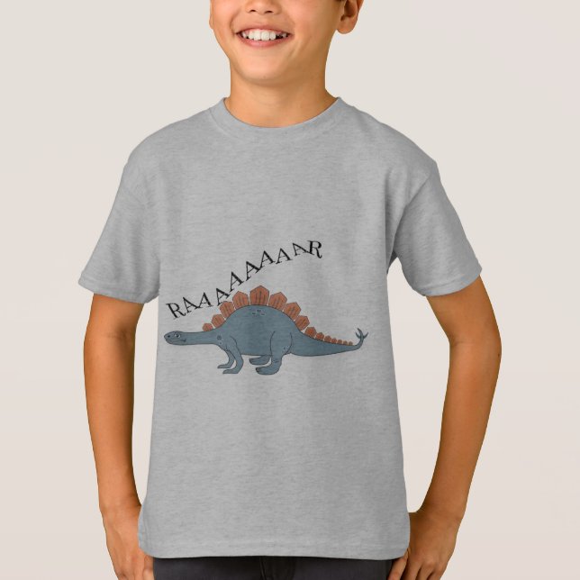 Stegosaurus - Camiseta Básica Infantil (Frente)