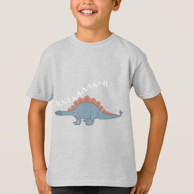Stegosaurus - Camiseta Básica Infantil (Frente)