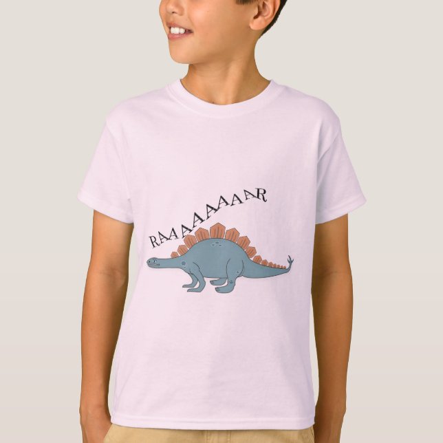 Stegosaurus - Camiseta Básica Infantil (Frente)