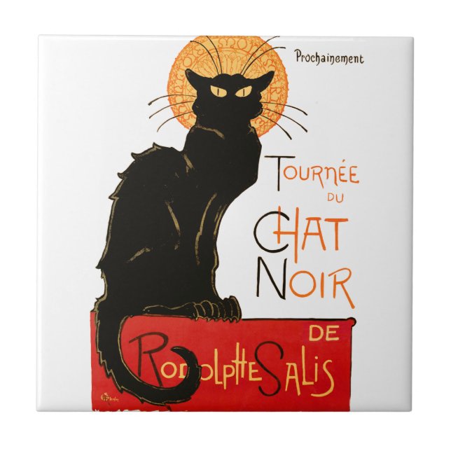 Steinlen Black Cat Classic French Trabalho de arte (Frente)