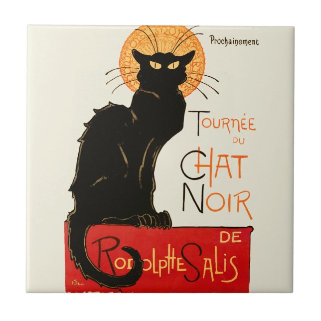 Steinlen Black Cat Classic French Trabalho de arte (Frente)