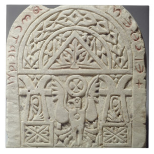 Stela funerário com uma pomba ou uma águia, 8o-9