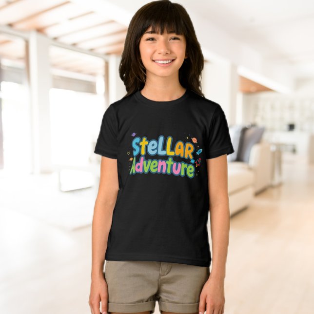  Stellar Adventure children's t-shirts space (Criador carregado)