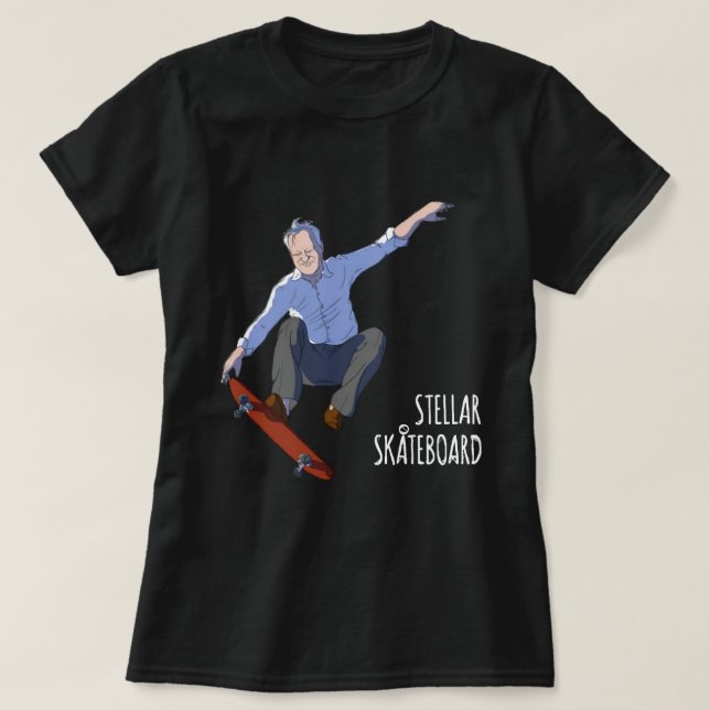 Stellar Skateboard! Camiseta (Frente do Design)