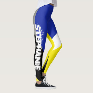Stephanie Adicione Seu Nome Leggings De Arte Abstr