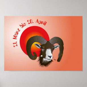 Sternzeichen - carneiro poster