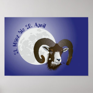 Sternzeichen - carneiro poster