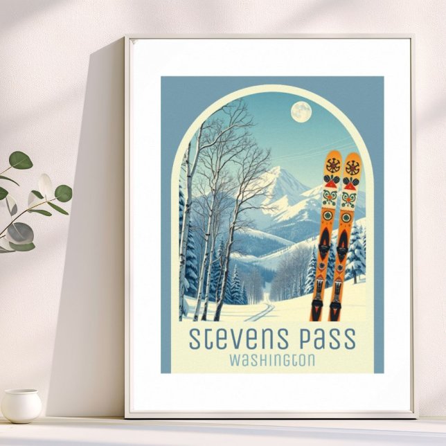 Stevens Pass Washington ski vacation Poster (Criador carregado)