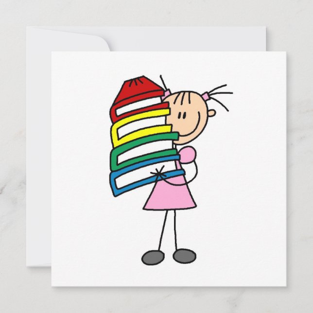 Stick Girl With Books (Frente)