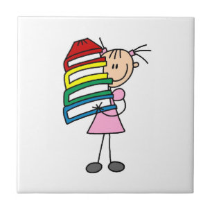 Stick Girl With Books