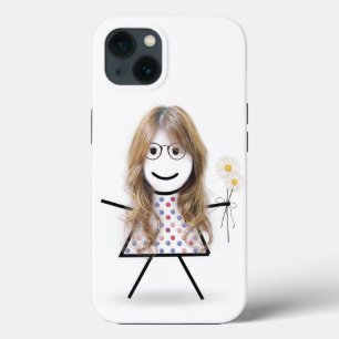 Stick Girl with Daisies 