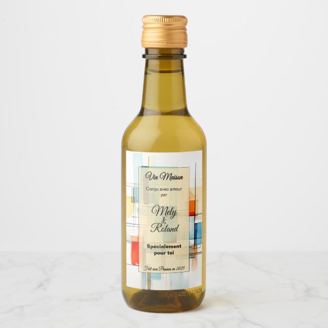 Sticker a bouteille de vin (Frente)