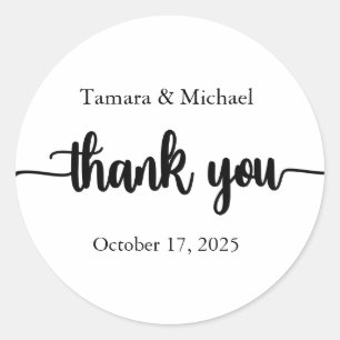 Stickers, Etiquetas de casamento, Obrigado