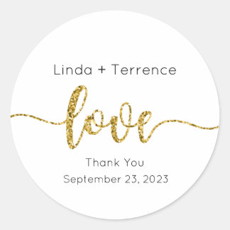 Stickers, Etiquetas de casamento, Script, Amor