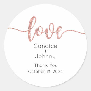 Stickers, Etiquetas de casamento, Script, Amor
