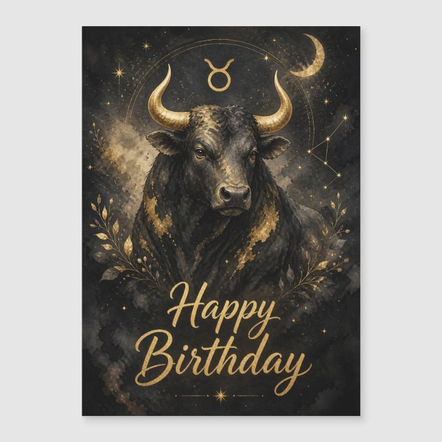 Stier Happy Birthday Sternzeichen Design (Frente)