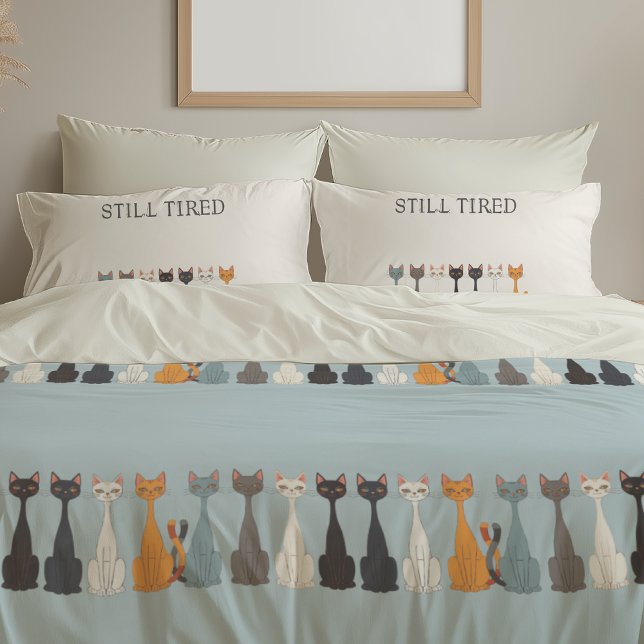 Still Tired Cats - Blue Cat Mom Graphic Reversible (Criador carregado)