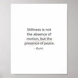 Stillness Quote Poster – Inspirational Peace Wall
