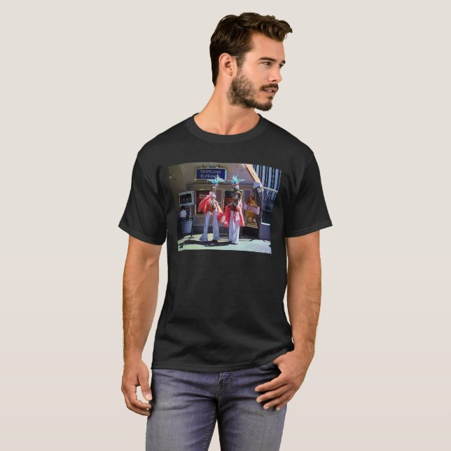 Stilt Dancers masculina camiseta preta (Frente Completa)