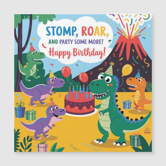 "Stomp, Roar e Partido Mais - Design Dino Kids (Frente)