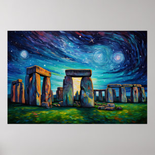 Stonehenge Poster Van Gogh Inspiration