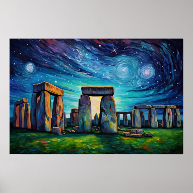Stonehenge | Poster Van Gogh Inspiration (Frente)