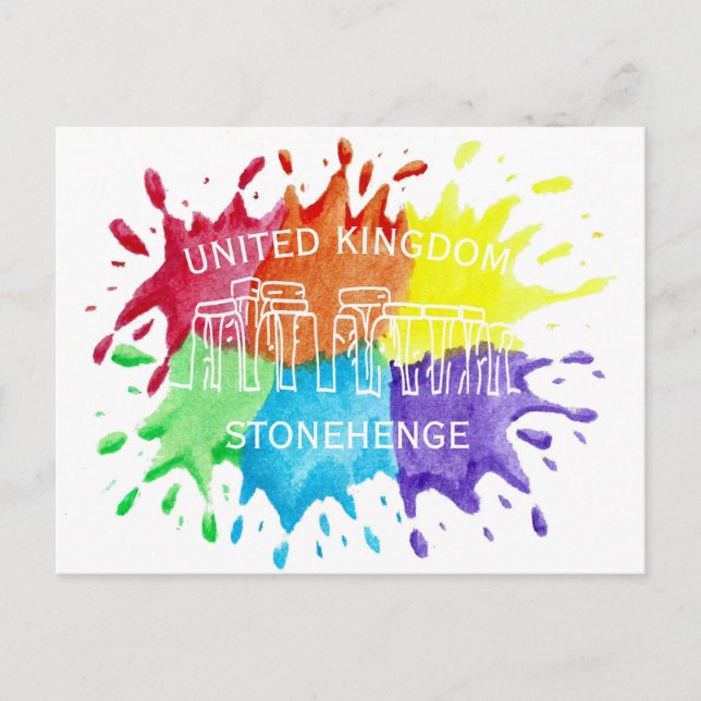 Stonehenge, Salpicos de Tinta Cartão Postal (Frente)