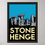 stonehenge stone henge art deco retro poster<br><div class="desc"></div>