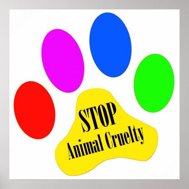 Stop Animal Cruelty Poster (Frente)