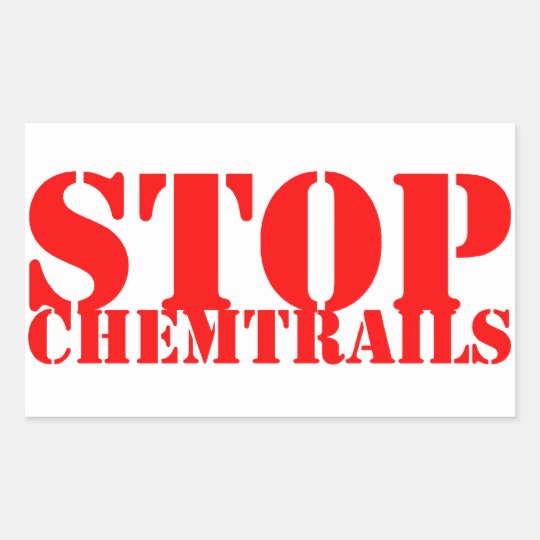 Stop Chemtrails - Adesivo Retangular