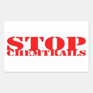Stop Chemtrails - Adesivo Retangular
