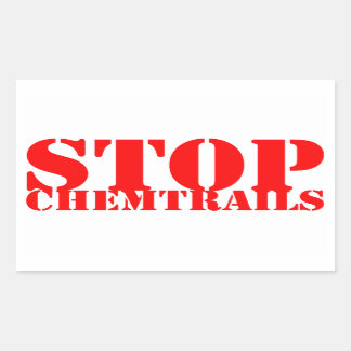 Stop Chemtrails - Adesivo Retangular