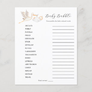 Stork Baby Word Scramble