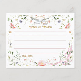 Stork Wildflower Ribbon Words of Wisdom Advice