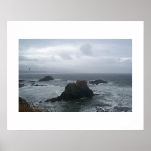 Stormy Day Oregon Coast Poster