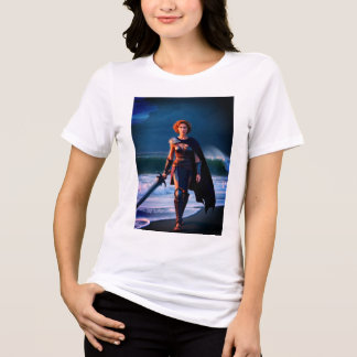 Stormy Elegance Girl and Waves