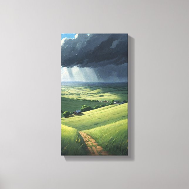 Stormy Europe Canvas Wall Art (Frente)